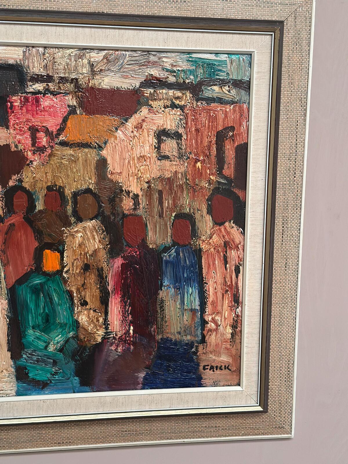 “Abstract Figures with Buildings” by Gösta Falck