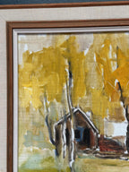 “Houses and Trees in Autumn ” by Pia H. Campbell
