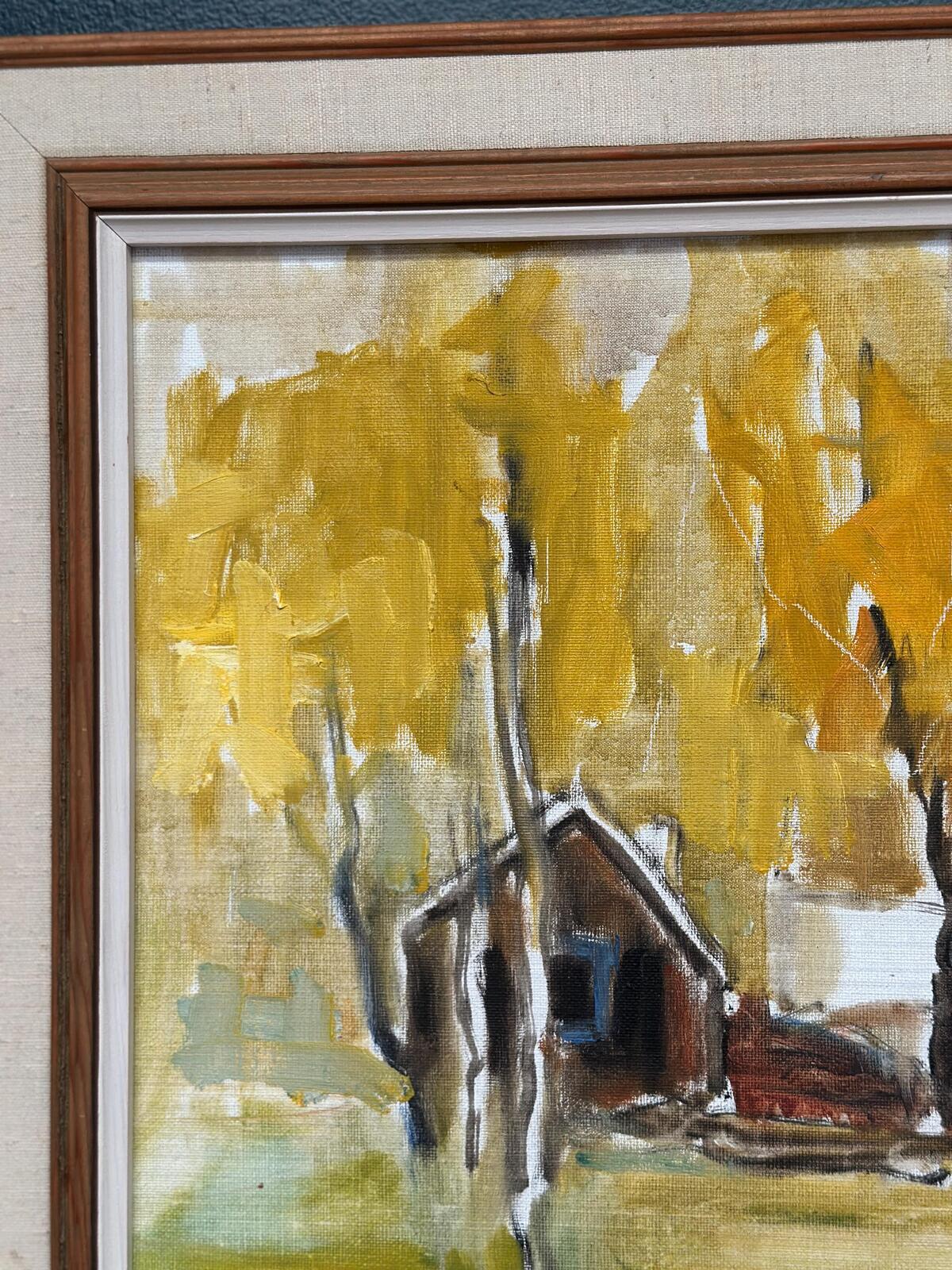 “Houses and Trees in Autumn ” by Pia H. Campbell