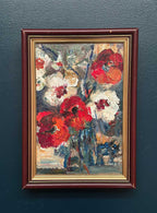 “Red Poppies and White Blossoms” by L. Stokes