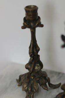 Pair of Swedish Brass Candleholders