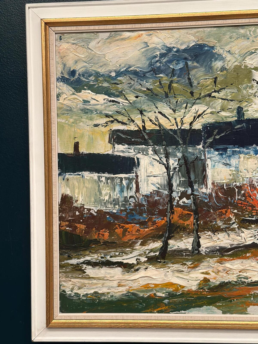 “Landscape with Houses and Trees” by Stig Hallblom