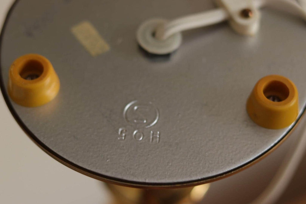 Pair of Vintage Swedish Brass Bobbin Table Lamp By Aneta