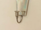 Pair of Mid Century Swedish Pewter Sconces with Mirror