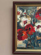 “Red Poppies and White Blossoms” by L. Stokes