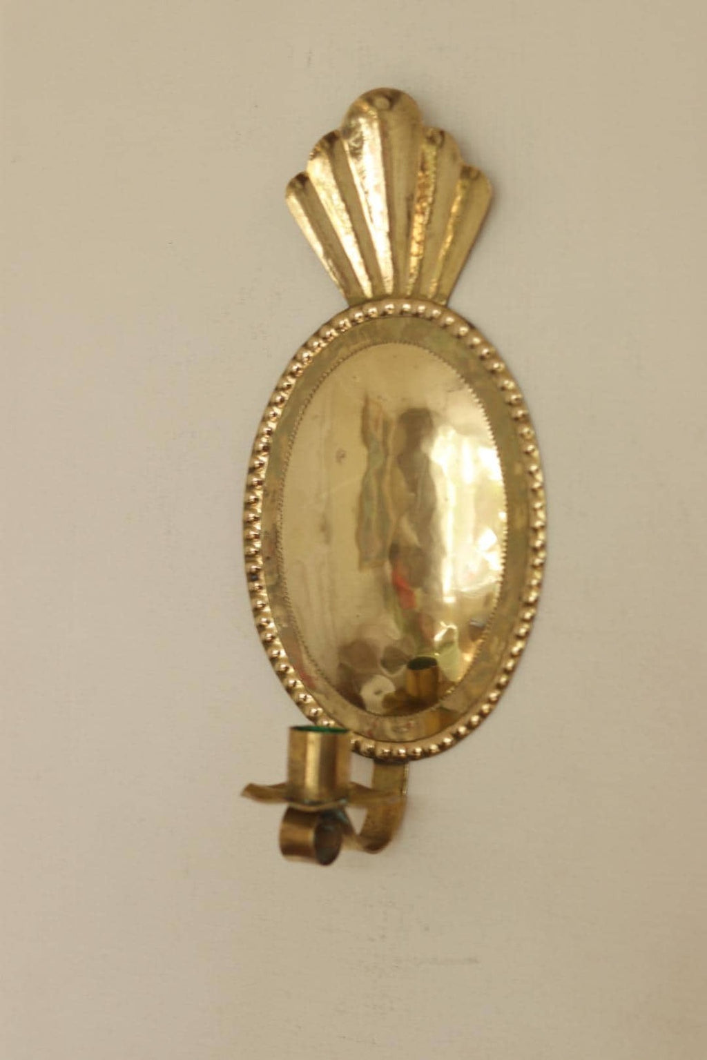 Pair Of Mid Century Swedish Brass Sconces Dated 1944