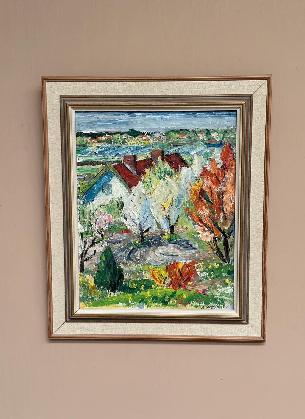 Landskap med hus” by Birgitta Högsell