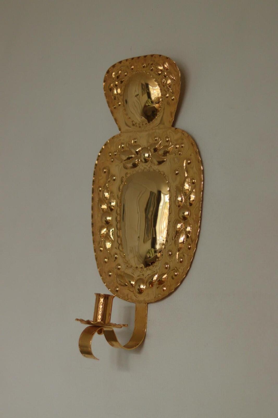 Pair Of Mid Century Swedish Brass Sconces