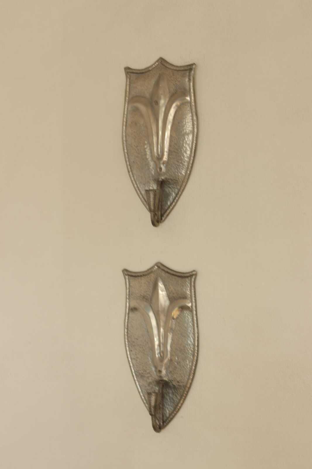 Pair Of Swedish Pewter Sconces