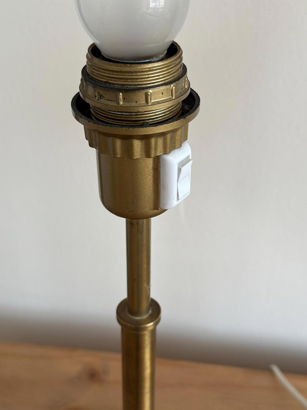 Pair of Mid Century Style Swedish Brass Lamps by Konsethantverk