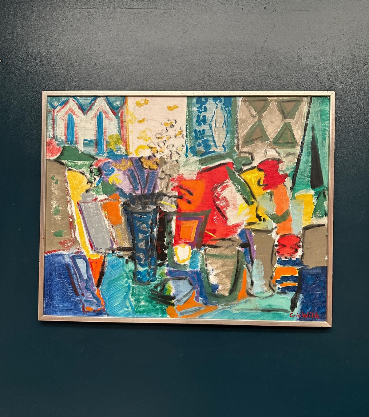 “Still Life with Flowers” by Eric With (1916–2000)