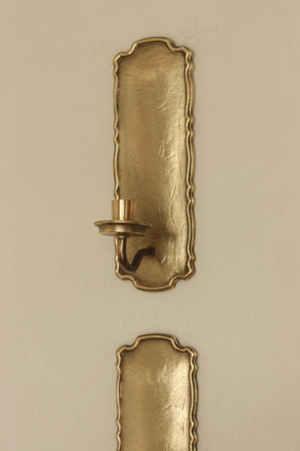 Pair Of Mid Century Style Swedish Brass Sconces by Scandia