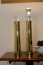 1960's Pair of Large Brass Table Lamps by IKEA Noah Ancienne