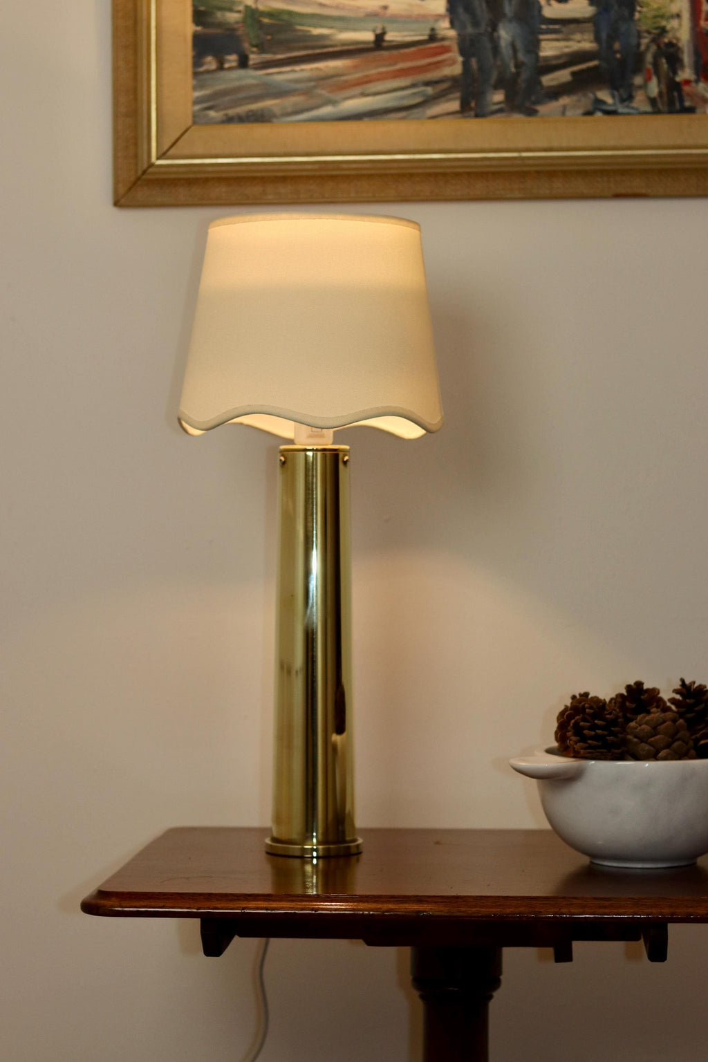 1960's Pair of Large Brass Table Lamps by IKEA Noah Ancienne