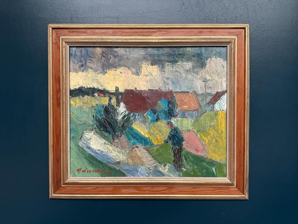 “Farmhouses” by Arnold William Pedersen