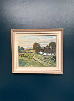 “Farms with Grazing Cows” by Hjalmar Lindblom