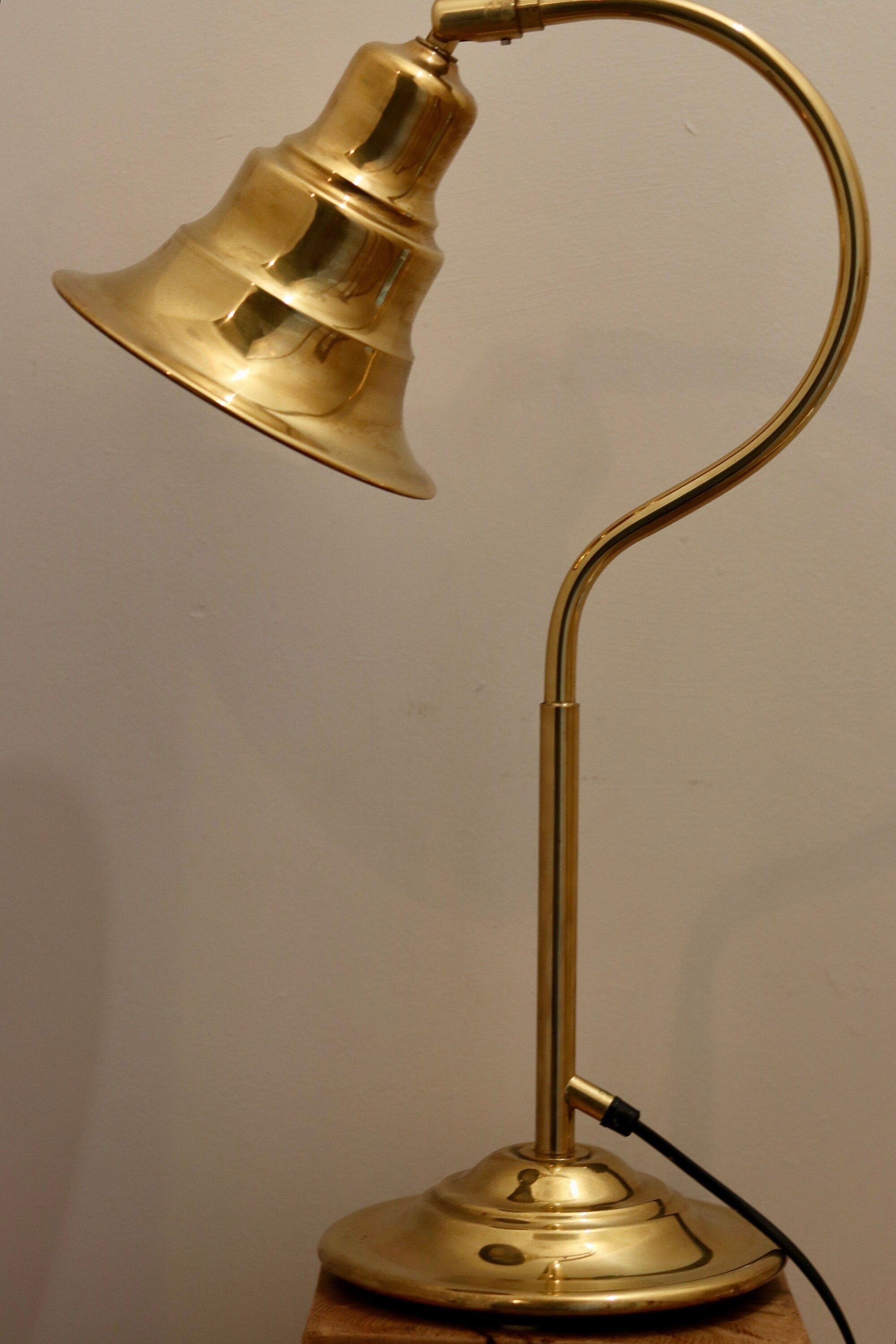 1970's Pair of Statement Lamps in Brass, designed by Jan Wickelgren for Aneta Noah Ancienne