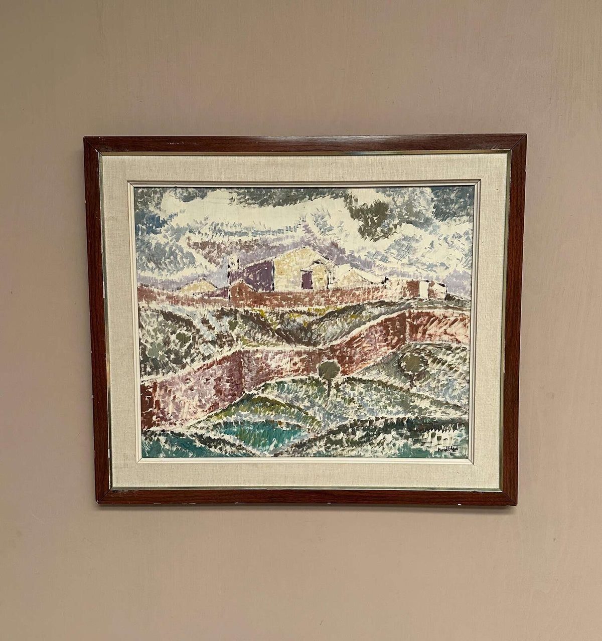 “Landscape with Buildings” by Gösta Nordblad