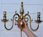 1990;s Pair of Vintage English Sconces with French Shades Noah Ancienne