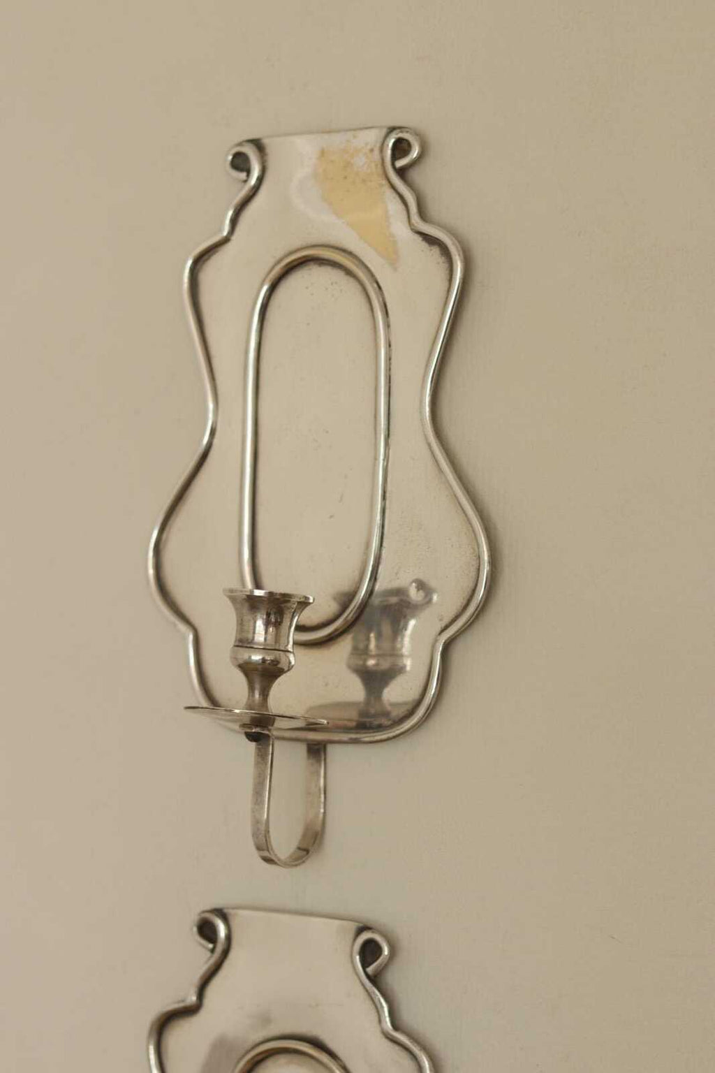 Pair Of Mid Century Swedish Pewter Sconces