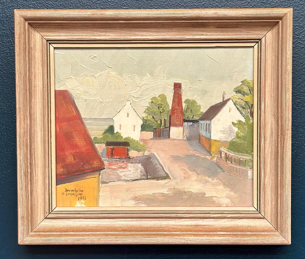 “Barns with Red Chimney” by A Svensson