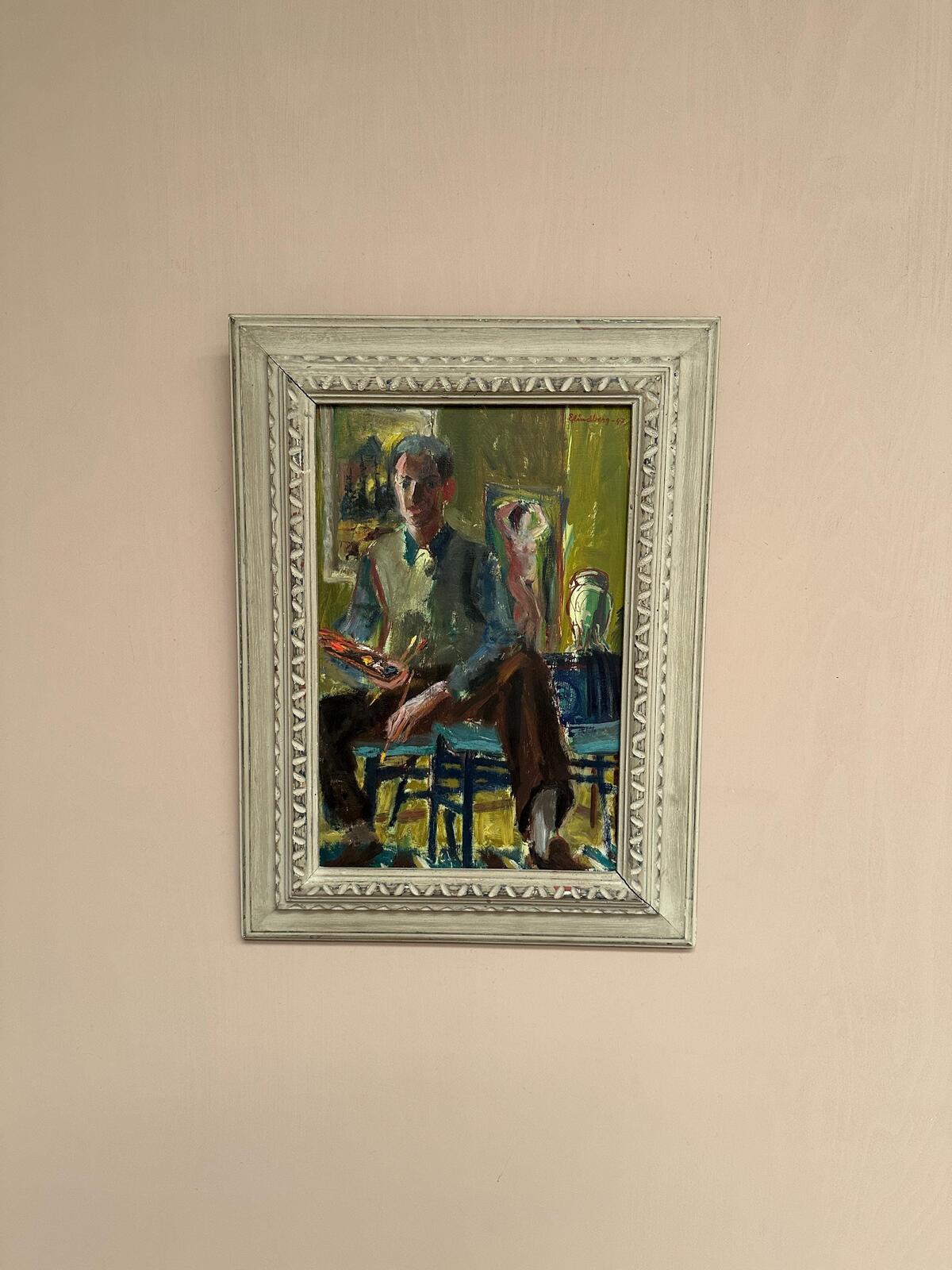 “Artist in His Studio” by Einar Lindberg (1916–1993)