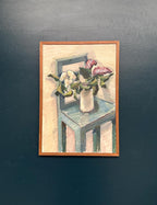 “Flowers in Vase on Chair” by Napoleon Frank