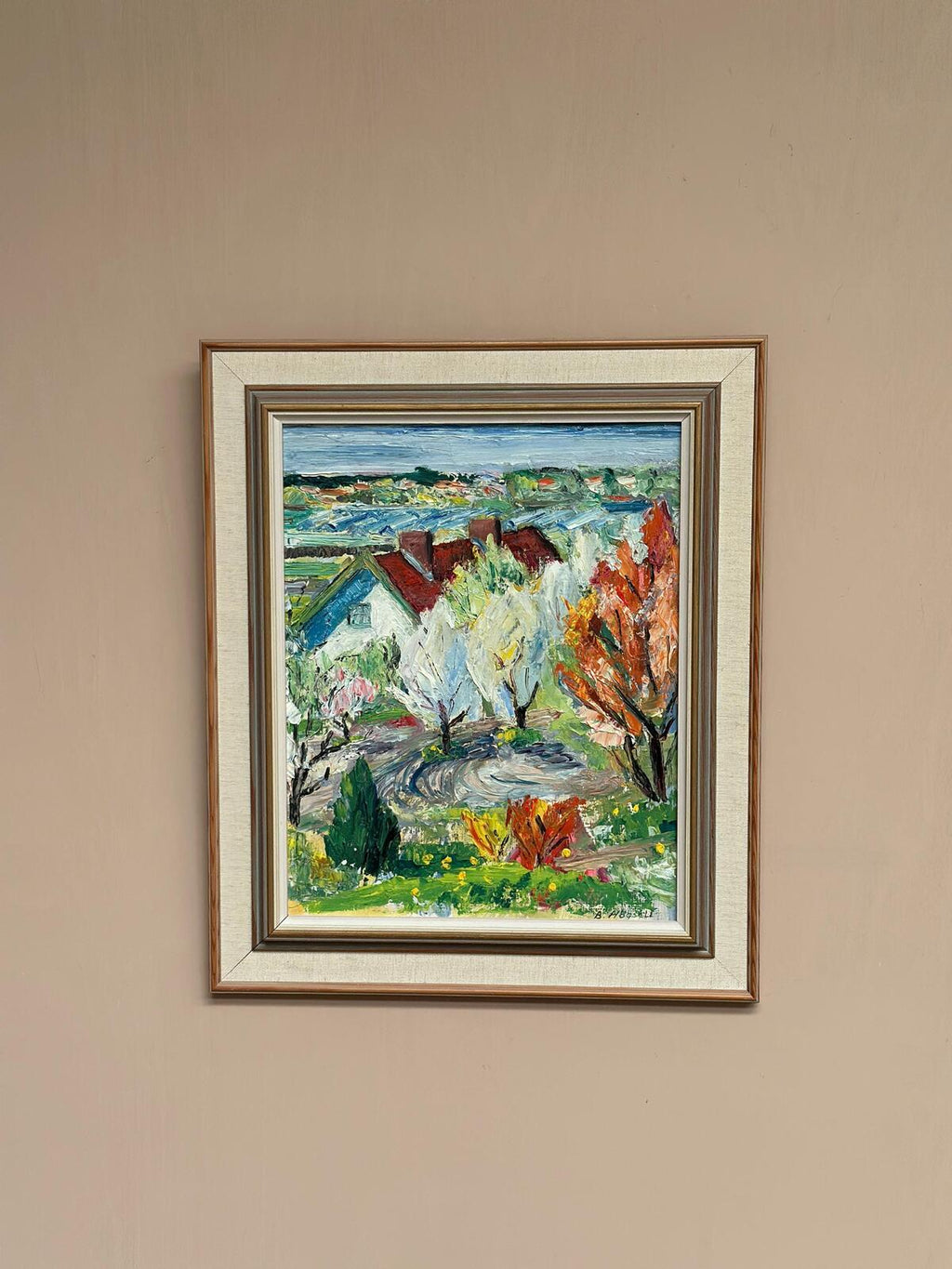 Landskap med hus” by Birgitta Högsell