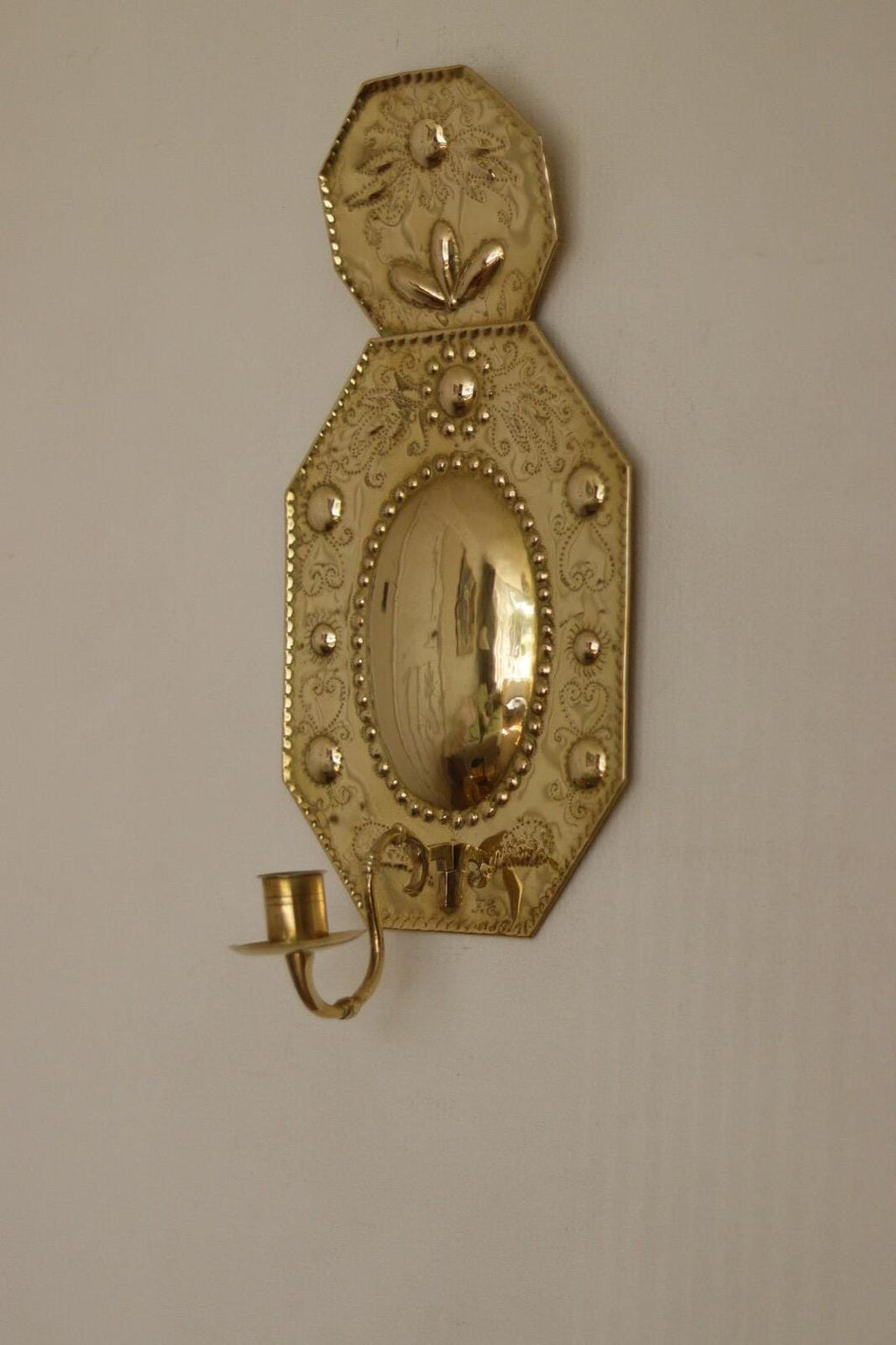 Pair Of Baroque-style Swedish Brass Sconces