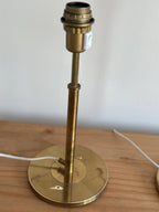 Pair of Mid Century Style Swedish Brass Lamps by Konsethantverk