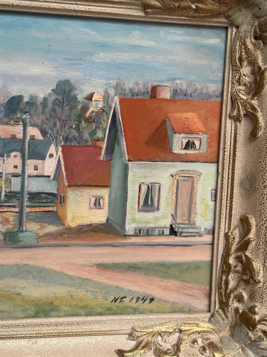 “Village Street with Houses” By N.T