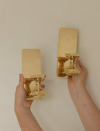 Pair Of Swedish Brass Sconces By GUSUM 1991