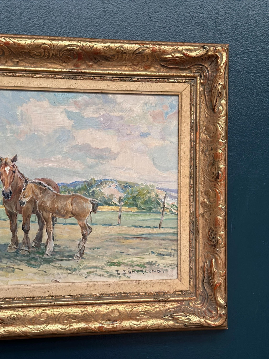 “Horses in a Pasture” by Einar Söderlund
