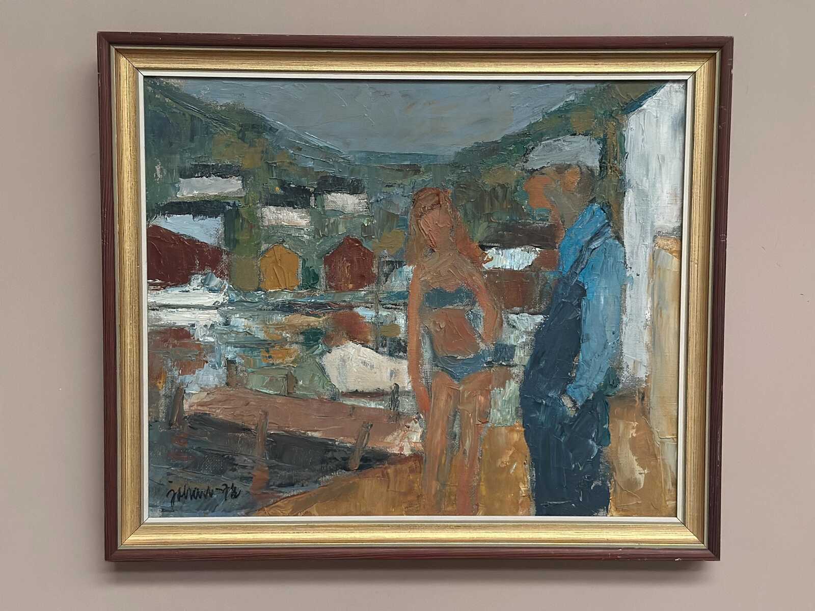 “Badgast och Fiskargubbe” by Fritz Henry Johansson