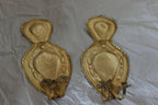 Baroque Style  Mid-Century Brass Swedish Sconces