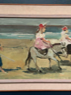 “Children on Donkeys at the Beach” by Tage Gavik