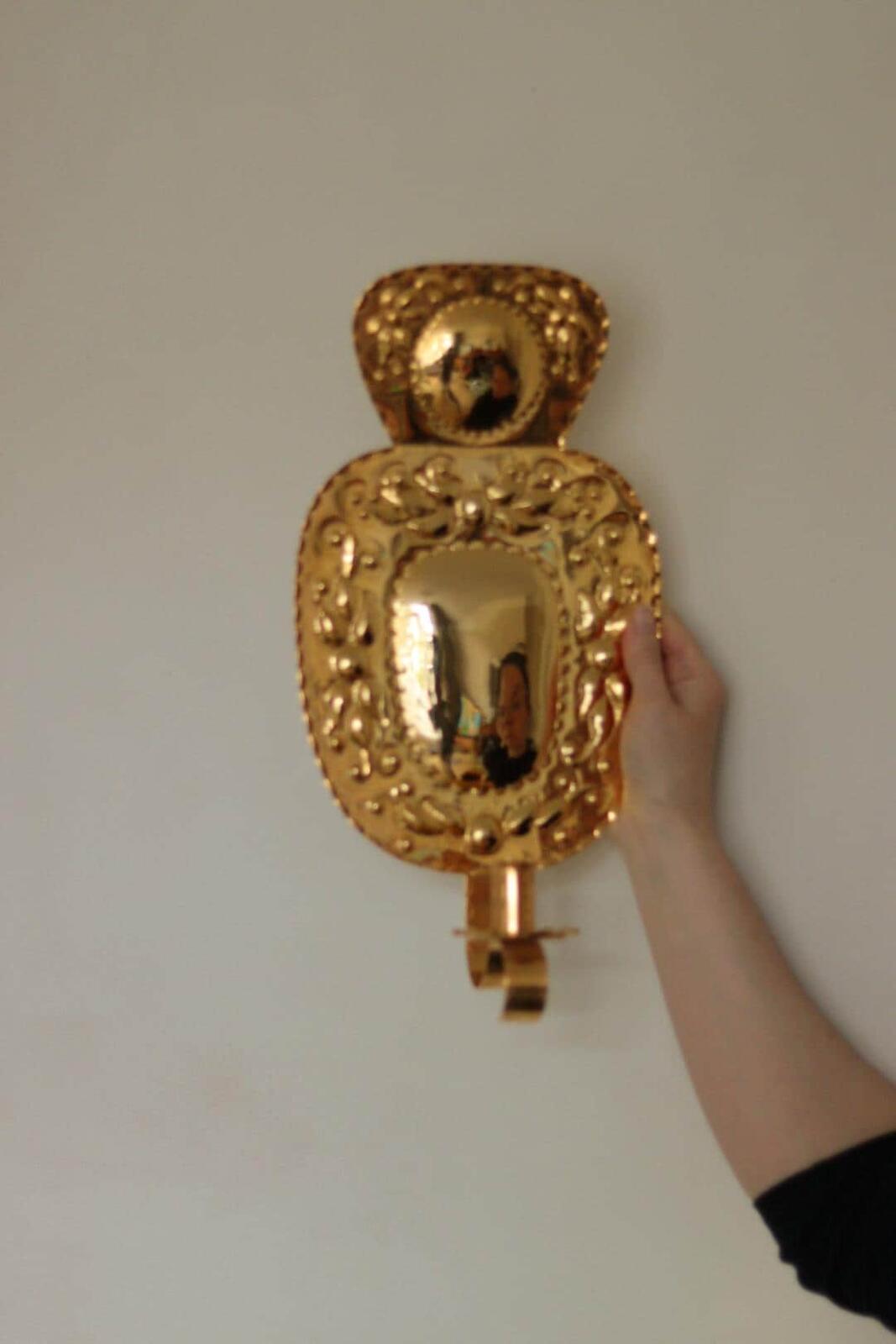 Pair Of Mid Century Swedish Brass Sconces