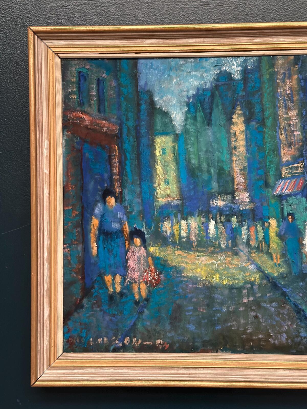 “City Street at Night” by Olle Larsson