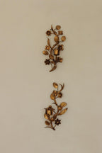 Pair of Mid-Century Italian Gilded Metal Sconces