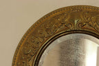 Pair of Swedish Double Arm Mid Century Style Brass Sconces with Mirror