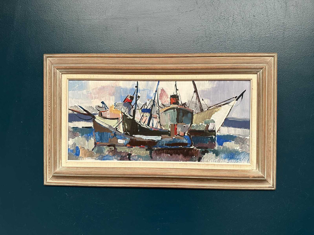 “Marine Scene” attributed to Gösta Stawåsen