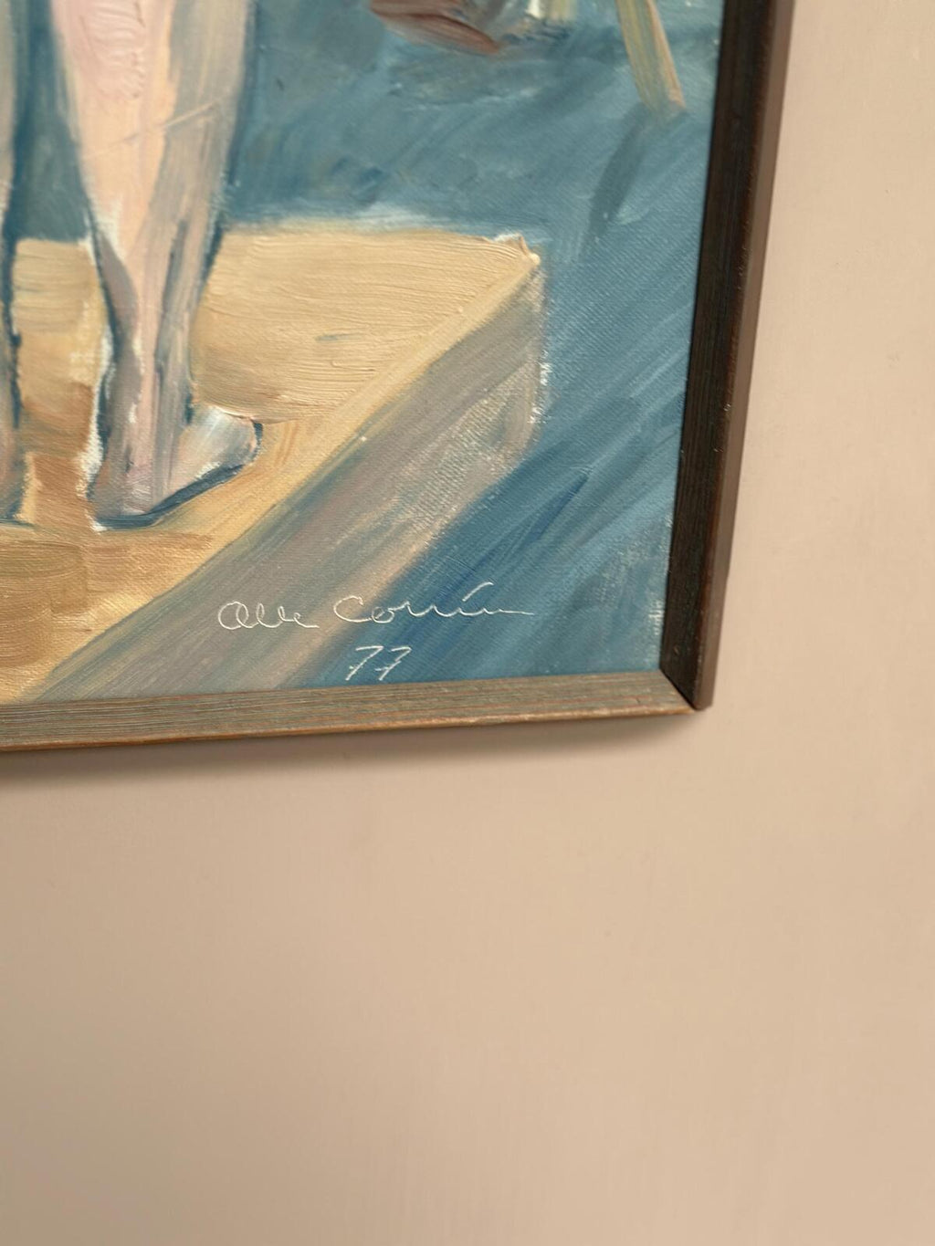 “Female Model in the Studio” by Olle C – Dated 1977