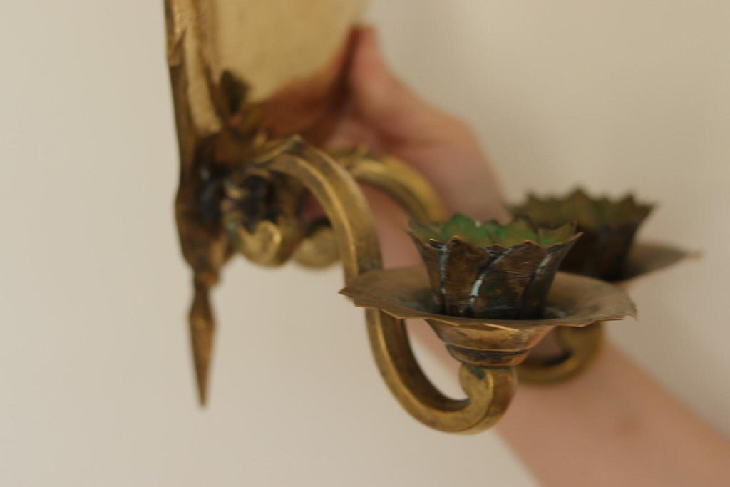 Pair Of Mid Century Swedish Brass Sconces
