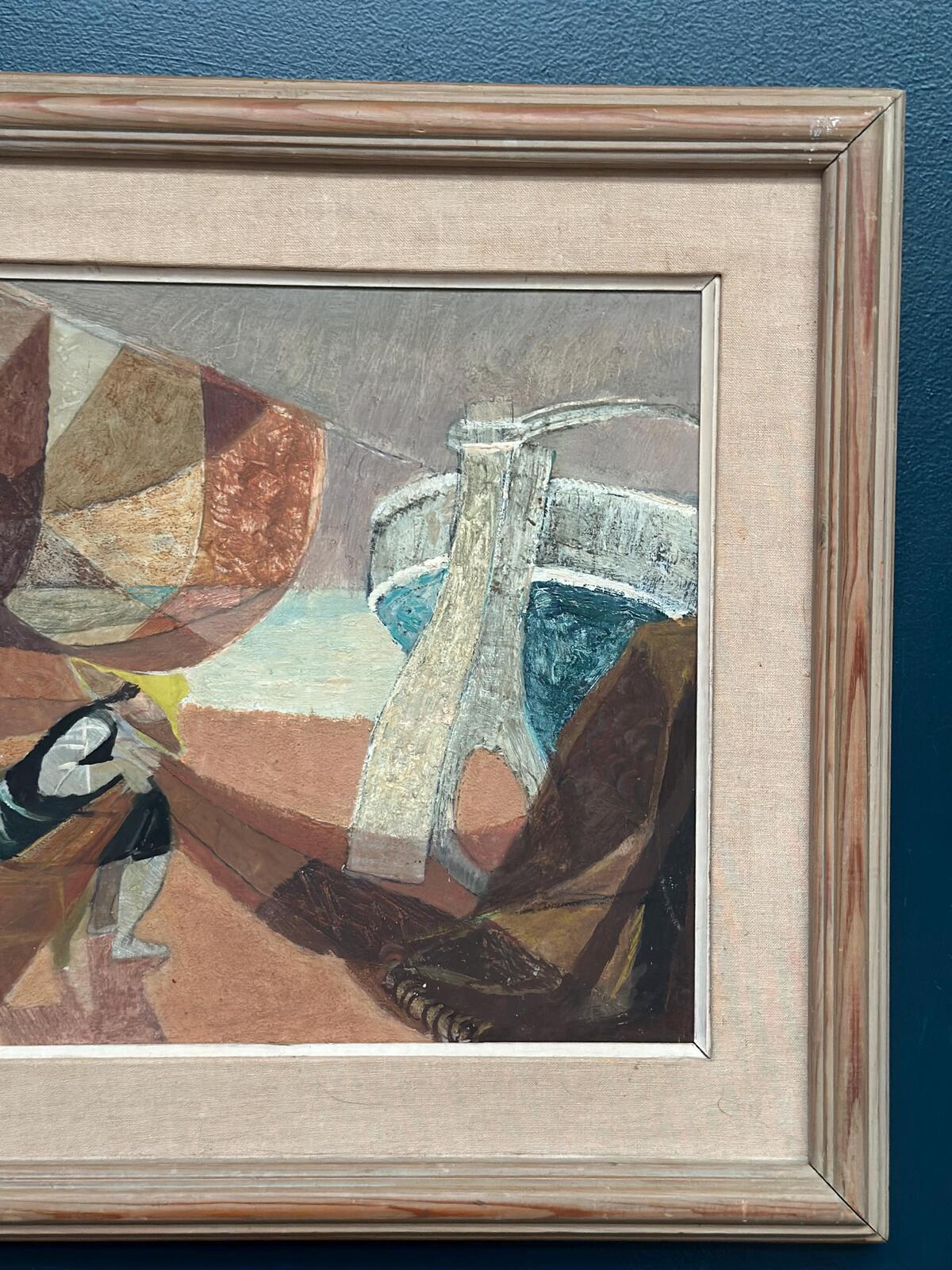 “Figure with Boats” by Nils Öst (1908–1982)
