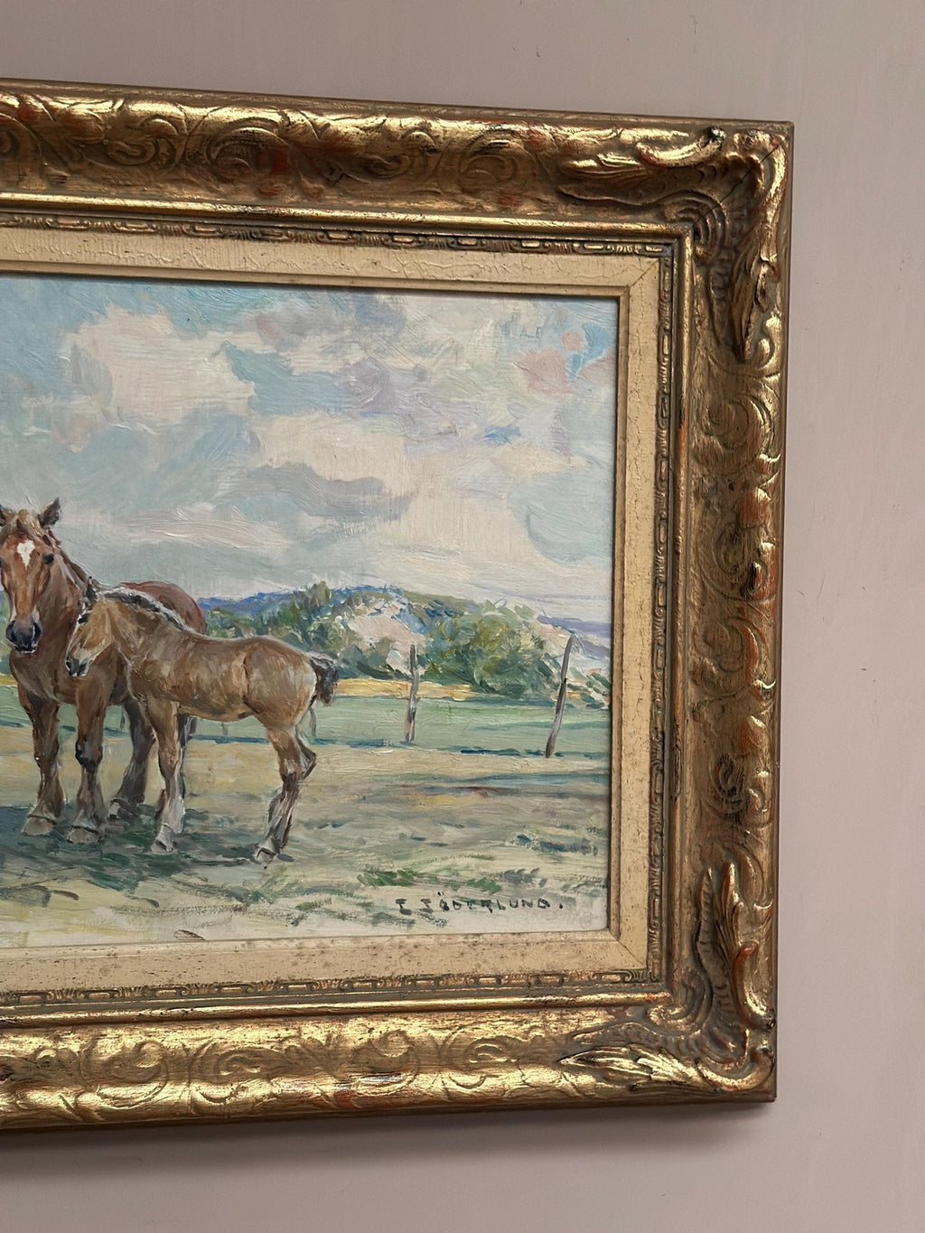 “Horses in a Pasture” by Einar Söderlund