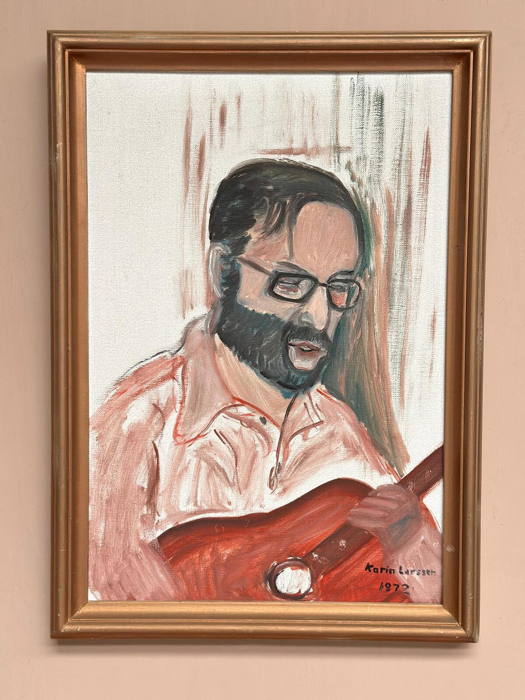 “Musician with Guitar” by Karin Larsson