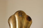 Pair of Vintage Brass Sconces With blue Flower Shape Bobeche (drip tray)