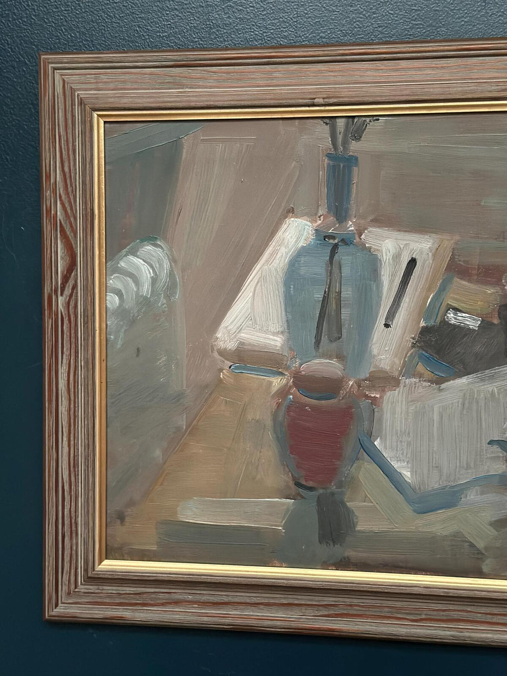 “Vase and Books” by Gösta Stawåsen