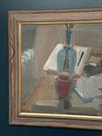 “Vase and Books” by Gösta Stawåsen
