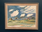 “Fiskeläge vid Skär, Fårö” by Berndt Erkéus (1908–1978)